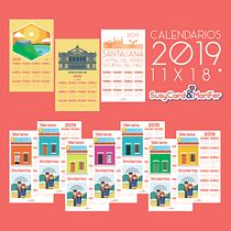 Calendario 2019 - Verano - Invierno - Santa Ana, El Salvador, C.A.. Un projet de Illustration vectorielle de Francisco Carpio - 20.01.2019