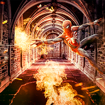 Spiderman entre el fuego. Projekt z dziedziny Concept art, Kreat i wność użytkownika Jesus Porcel - 26.01.2019