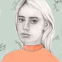 "Niña de la Pradera". Ilustração digital, Desenho, Artes plásticas e Ilustração tradicional projeto de lauraurb - 27.01.2019