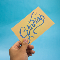 ¡Mi proyecto final! Una tarjeta de agradecimiento. Lettering project by Rodrigo Fernández - 05.04.2019