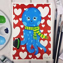 Mi personaje final, pintado con acrílicos.. Traditional illustration project by evirol - 02.07.2019