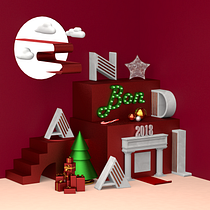 Bon Nadal 2018. 3D, and Art Direction project by Victor Santana - 12.25.2018