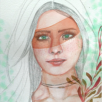 Mi Proyecto del curso: Retrato ilustrado en acuarela. Een project van  van laura casanova perez - 14.02.2019