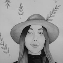 La chica del sombrero. Ilustração tradicional projeto de Ana Lilia Barajas - 16.02.2019