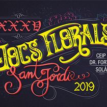 Cartel Jocs Florals Sant Jordi 2019. Lettering project by Sara Costa - 02.18.2019