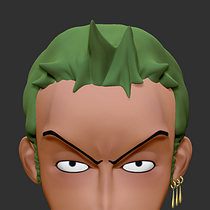 Mi Proyecto del curso modelado de personajes en 3D: Zoro, One Piece. Projekt z dziedziny 3D i  Modelowanie 3D użytkownika Adrián Sandá - 18.03.2019