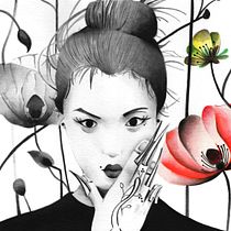 Mi Proyecto del curso: Introducción a la ilustración con tinta china. Ilustração tradicional, Desenho, Desenho artístico, e Desenho de retrato projeto de Jocelin Flores - 19.02.2019