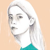Mi Proyecto del curso: Retrato con lápiz, técnicas de color y Photoshop. Ilustração tradicional projeto de marta_alex_ana - 20.02.2019