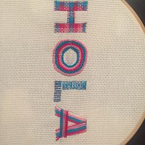Mi Proyecto del curso: Letras bordadas: el hilo como herramienta gráfica. Sewing project by Monica Merchan - 02.22.2019