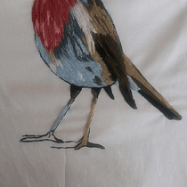 Mi Proyecto del curso: Pintar con hilo: técnicas de ilustración textil. Costura projeto de elena maria - 25.02.2019