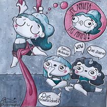 Mi Proyecto del curso: Nada es lo que parece. Pensamientos de un telista II. Un projet de Esquisse , Dessin, Dessin au cra, on, Dessin artistique, Conception de personnages, Illustration traditionnelle, Peinture , et Aquarelle de Lucía Pérez Pizá - 25.02.2019