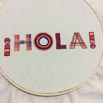 Mi Proyecto del curso: Letras bordadas: el hilo como herramienta gráfica. Calligraph project by Andrea Lopez - 03.16.2019