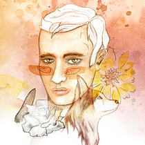 Mi Proyecto del curso: Retrato ilustrado en acuarela. Een project van Traditionele illustratie van cesar_gonza09 - 04.03.2019