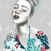 Mi Proyecto del curso: Retrato con lápiz, técnicas de color y Photoshop. Artes plásticas, Esboçado, Criatividade, Desenho, Desenho a lápis, Desenho artístico, Desenho de retrato e Ilustração tradicional projeto de Sara Bahamonde González - 07.03.2019