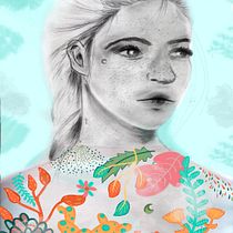 Mi Proyecto del curso: Retrato con lápiz, técnicas de color y Photoshop. Criatividade, Desenho a lápis, Ilustração tradicional e Ilustração digital projeto de Monica Muñoz - 07.03.2019