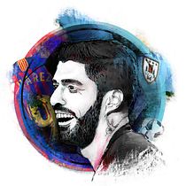 El pistolero y sus dos corazones ;). Artes plásticas, Concept Art, Desenho artístico, Desenho de retrato, e Design de personagens projeto de Ricardo Ruibal - 07.03.2019