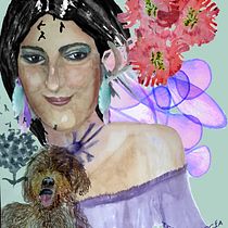 Niña con globos. . Een project van Aquarelschilderen van Teresa García - 07.03.2019
