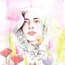 Mi Proyecto del curso: Retrato ilustrado en acuarela. Een project van  Beeldende kunst,  Schetsen,  Tekening, Tekening met potlood,  Artistieke tekening,  Portrettekening, Realistische tekening, Fotografie, Artistieke fotografie, Portretfotografie, Digitale fotografie,  Belettering, Schilderij y Aquarelschilderen van lupitaypunto - 12.03.2019