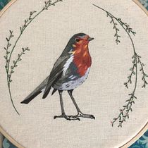 Mi Proyecto del curso: Pintar con hilo: técnicas de ilustración textil. Artesanato, Artes plásticas, Bordado, e Criatividade projeto de Monica Rodriguez - 19.03.2019