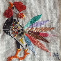 Mi Proyecto del curso: Técnicas de bordado: ilustrando con hilo y aguja. Arts, Crafts, Fine Arts, Embroider, Calligraph, and Logo Design project by aidaramifo - 03.16.2019