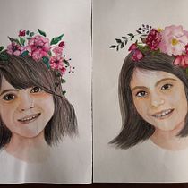 Mi Proyecto del curso: Retrato ilustrado en acuarela. Een project van  van milavsan - 13.09.2019