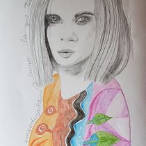 Mi Proyecto del curso: Retrato con lápiz, técnicas de color y Photoshop. Desenho a lápis projeto de San Dra - 17.03.2019
