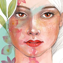 Retrato ilustrado en acuarela. Een project van  Beeldende kunst, Traditionele illustratie, Schilderij,  Tekening, Aquarelschilderen,  Portrettekening y  Artistieke tekening van Ana López Gullón - 19.03.2019
