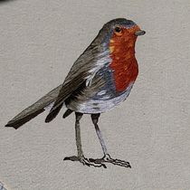 Pintar con hilo: técnicas de ilustración textil Petirrojo. Bordado projeto de Rocío - 25.03.2019