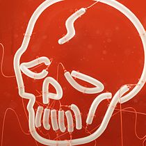 Calavera neón. 3D, Design, e Retoque fotográfico projeto de Enrique Teruel Gutierrez - 21.03.2019