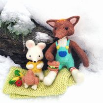Zorrito y ratita van a la nieve. Artes plásticas, Costura e Ilustração tradicional projeto de Edurne Lacunza - 22.03.2019