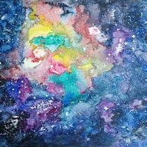 Técnicas modernas de acuarela - Creación de una Galaxia. Watercolor Painting project by Alvaro Molero - 03.31.2019