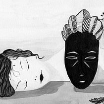 Las sombras del blanco y negro. Ilustração tradicional projeto de Loli Crespo - 31.03.2019