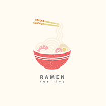 RAMEN for life, Diseño de estampados textiles . Graphic Design project by Naya Vidal Rodríguez - 03.31.2019