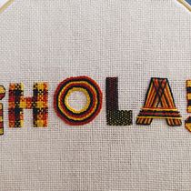 Mi Proyecto del curso: Letras bordadas: el hilo como herramienta gráfica. Lettering, and Embroider project by Lidia CR - 04.08.2019