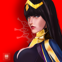 Ilustración digital con Procreate: THARJA DARK SHADOW. Portrait Drawing project by Jesús Alejandro Vilchis Venegas - 04.09.2019
