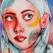 LO BELLO  DE LA VIDA . Een project van  Beeldende kunst,  Artistieke tekening,  Portrettekening y Traditionele illustratie van Brandon Alvarado Perez - 19.04.2019