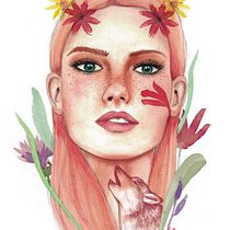 Mi Proyecto del curso: Retrato ilustrado en acuarela. Een project van Traditionele illustratie van Alba Hervella - 14.04.2019