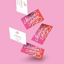 Monica Maria: Lettering cursivo. Br, ing, Identit, Art Direction, Design, Logo Design, and Lettering project by monie arreola - 04.13.2019