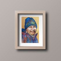 Retrato ilustrado en acuarela. Een project van  Artistieke tekening y Aquarelschilderen van Griselle Morales Padrón - 03.05.2019