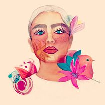 "Inspiración", Mi Proyecto del curso: Retrato ilustrado en acuarela. Een project van  Beeldende kunst y  Portrettekening van Paty Escandón - 25.04.2019