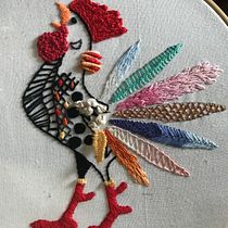 Mi Proyecto del curso: Técnicas de bordado: ilustrando con hilo y aguja. Embroider project by Silvia Caceres Real - 04.28.2019