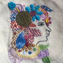 Bordado: con inspiración de Portocarrero. Embroider project by Irma Avila - 04.28.2019