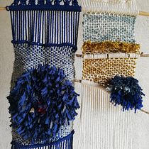 Introducción al macramé: tapiz blanco y azul y entramado de alegria Ein Projekt aus dem Bereich Kreativität von Irene - 29.04.2019