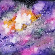 Mi Proyecto del curso: Técnicas modernas de acuarela: Galaxia. Un progetto di Illustrazione tradizionale di evirol - 30.04.2019