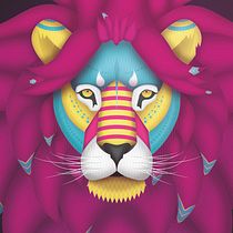 León Alebrije | Mi Proyecto del curso: Ilustración para no ilustradores . Design, Character Design, Graphic Design, Digital Illustration, and Vector Illustration project by David Miguélez López - 04.30.2019