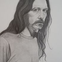 Mi versión de Diego. Desenho, Desenho de retrato, Desenho realista, Design gráfico, Ilustração tradicional, Ilustração digital, e Pintura em aquarela projeto de Palmi Segura - 19.05.2019
