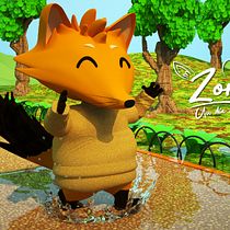 Zorrito, Un día en el parque. Een project van 3D-karakterontwerp y Digitale illustratie van Leonardo Peñuela Bernal - 05.05.2019