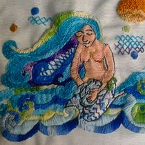 Mi Proyecto del curso: Técnicas de bordado: ilustrando con hilo y aguja.  project by Imelda Montiel - 05.07.2019