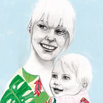 Regalo para mi hermana y mi sobrina. Un progetto di Disegno, Disegno a matita, Disegno di ritratti, Illustrazione tradizionale e Pittura di Mipetisa - 11.06.2019