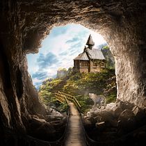 En la cueva: Fotomontaje y el retoque creativo. Design, Graphic Design, Digital Photograph, Art Direction, and Photo Retouching project by mauriciomirandacosta - 05.10.2019